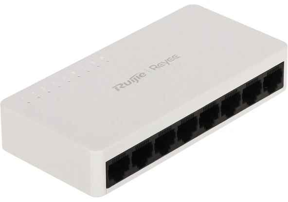 Ruijie Reyee RG-ES08G-L 8 Port 10-100-1000 Mbps Yönetilemez Switch Plastik Kasa ürün görseli 1