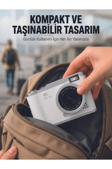 Taşınabilir Dijital Kamera Otomatik Odaklama ve Beauty Modu ürün görseli 1