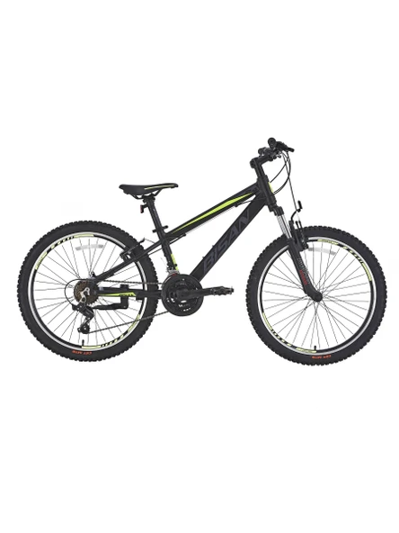 Bisan Cooper 24 HD 24 Jant HD Fren Mat Siyah Sarı Çocuk Bisikleti 30 Kadro ürün görseli 1