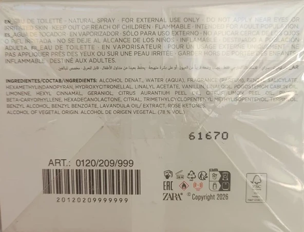 ZARA JASMINE EDP 90 ML - Resim 6