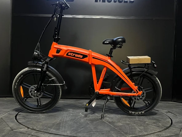 Strada E-Monster 20 Jant Katlanabilir Yüksek Torklu Elektrikli Bisiklet( TURUNCU) ürün görseli 1