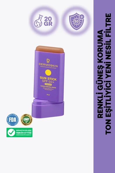 Dermoskin Tinted Sun Stick SPF50 20 gr ürün görseli 1