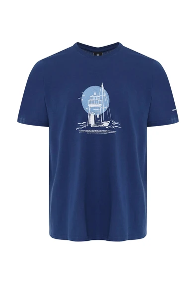 Lumberjack Willy 11ds1004 0 Yaka Erkek Tshirt - Lacivert ürün görseli 1