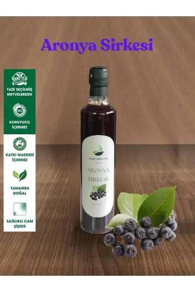 Aronya Sirkesi (Doğal Fermantasyon) 500 ml Cam Şişede ürün görseli 1