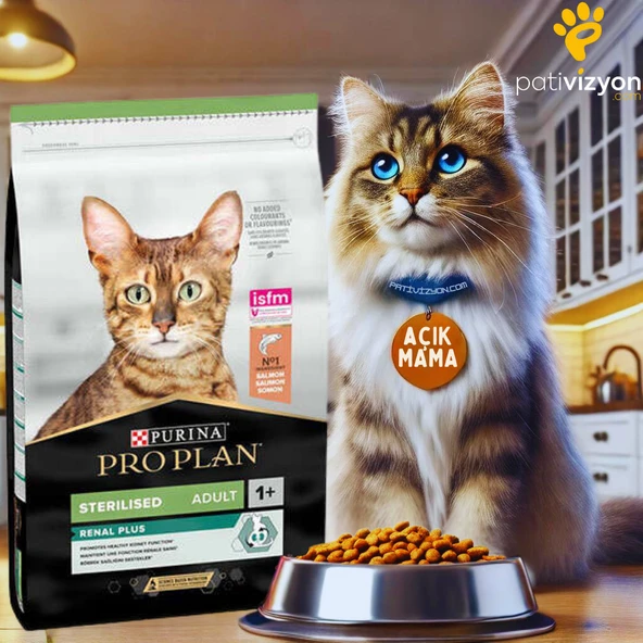 Pro Plan Sterilised Somonlu Kısırlaştırılmış Yetişkin Kedi Maması 3 Kg Açık ürün görseli 1