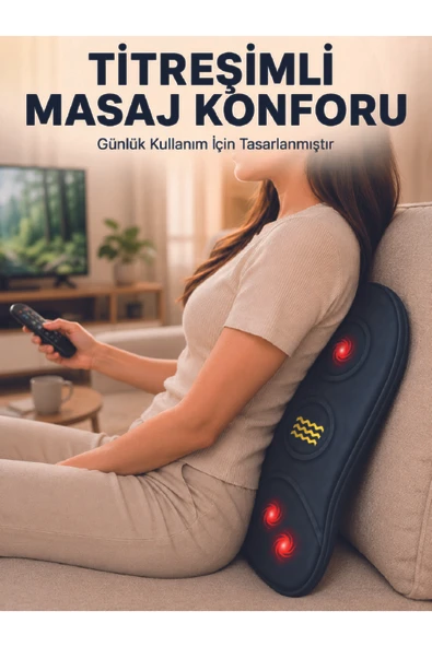 Ergonomik Isıtmalı Bel Masaj Minderi Sırt Destek Minderi ürün görseli 1