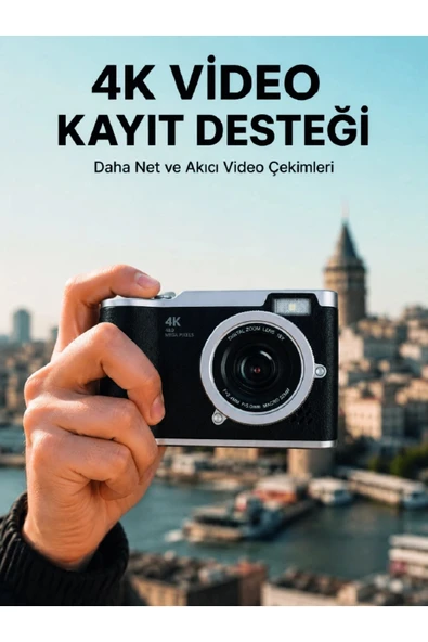 48 MP Dijital Kamera 4K Video Çekim Özellikli Kompakt Tasarım ürün görseli 1