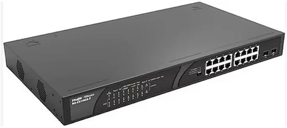 Ruijie-Reyee RG-ES118GS-P-L 18 Portlu Gigabit 16 Port POE+ 10-100-1000 Mbps 2 Port SFP 247W ürün görseli 1