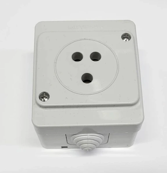 metesan eski tip telefon pirizi gri sıva üstü ürün görseli 1