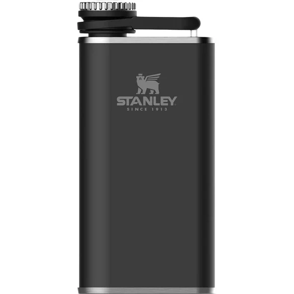 Stanley The Easy-Fill Wide Mouth Flask 0.23L / 8oz Hammertone Black Termos AS10008370071 ürün görseli 1