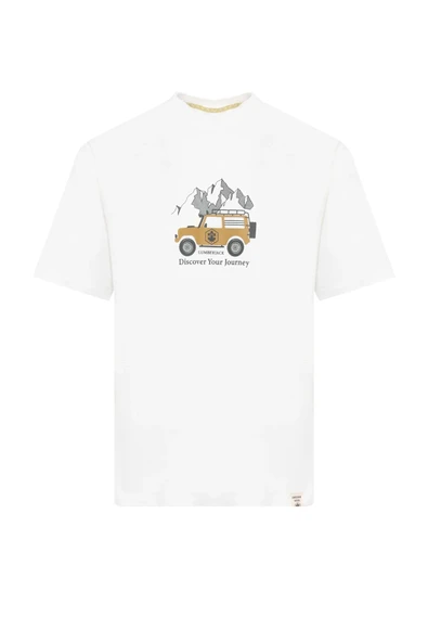 Lumberjack Oasis 11nat015 0 Yaka Erkek Tshirt - Ekru ürün görseli 1