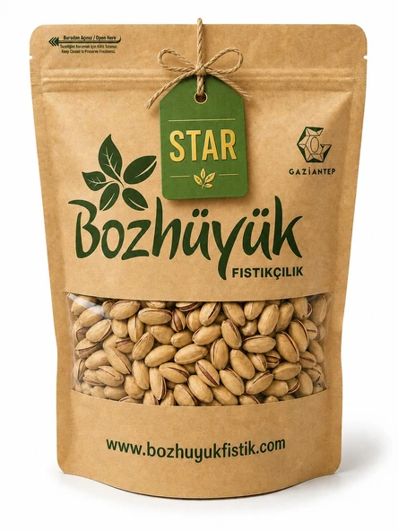 BOZHÜYÜK FISTIKÇILIK Tuzlu Kavrulmuş Antep Fıstığı (STAR) 500 GRAM ürün görseli 1