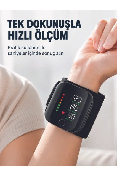 Bilekten Dijital Tansiyon Ölçer Geniş Ekran ve Kolay Okunabilir Gösterge ürün görseli 1