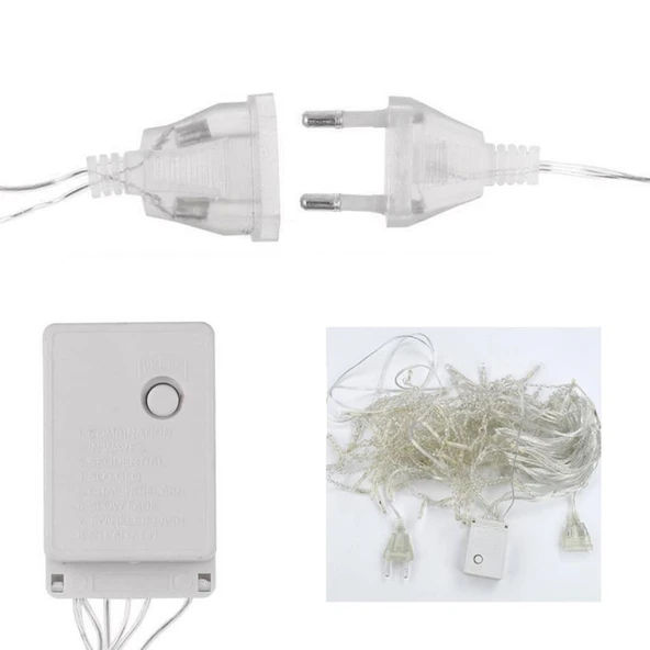 100 Ledli Beyaz Yilbaşi LED Işik - Resim 2