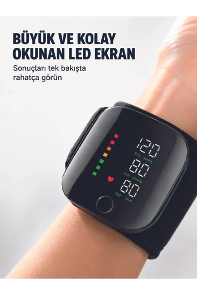 Taşınabilir Şarjlı Bilekten Tansiyon Ölçer Pratik Kullanım ürün görseli 1