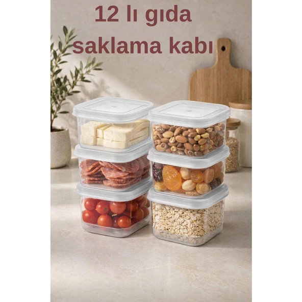 Piev Kahvaltılık ve Atıştırmalık Gıda Saklama Kabı 12 Li ürün görseli 1