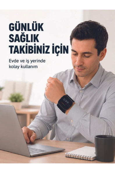 Şarjlı Bilekten Dijital Tansiyon Ölçer Geniş LCD Ekranlı ürün görseli 1