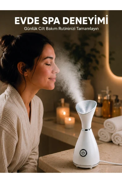 Nano İyonik Buhar Cihazı Tek Tuşla Kullanım Yüz Bakım Makinesi ürün görseli 1
