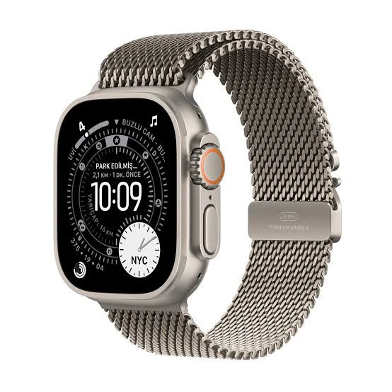 Apple Apple Watch Ultra 3 GPS + Cellular 49mm Natürel Titanyum Kasa ve Natürel Titanyum Milano Loop Kordon Akıllı Saat ürün görseli 1