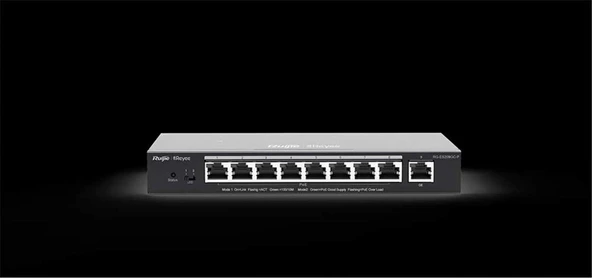 Ruijie-Reyee RG-ES209GC-P 8 Port POE+ 10-100-1000Mbps+1Port 10-100-1000Mbps Yönetilebilir Çelik 120W ürün görseli 1