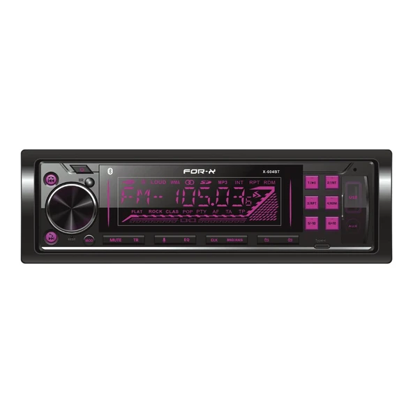 For-X X-604BT 2xUsb 3 Amfi Çıkışlı 4x60 Watt Oto Teyp ürün görseli 1