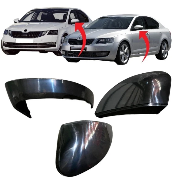 Skoda Octavia Sol Ayna Kapağı 2021-2025 5E3857537 GRU ürün görseli 1