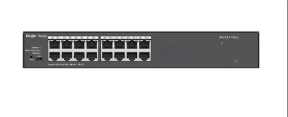 Ruijie Reyee RG-ES116G-L 16 Port 10-100-1000 Mbps Switch Metal Kasa ürün görseli 1