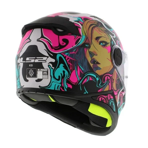 ÇOCUK KASK LS2 KID CYBERG MAT MOR ORJİNAL L - Resim 2