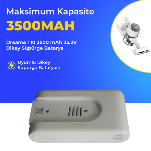 Dreame T10 3500 mAh 25.2V Dikey Süpürge Batarya ürün görseli 1