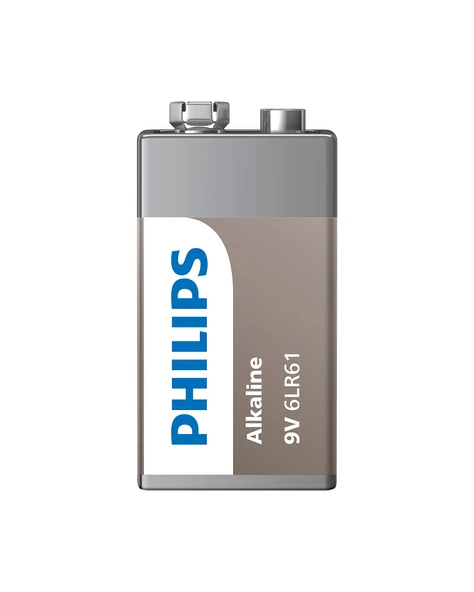 Philips Alkalin 9V Pil - 6LR61A1B/10 - Tekli Paket - Resim 2