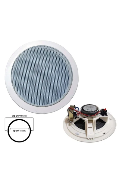 Nwork C-5T Alçıpan Tavan Hoparlör 13cm 10 Watt Trafolu Beyaz ürün görseli 1