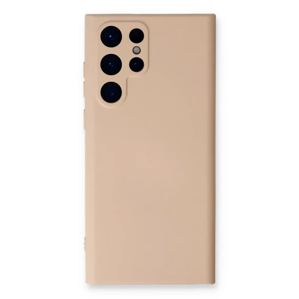 Samsung Galaxy S24 Ultra Kılıf Nano İçi Kadife Silikon - Pudra ürün görseli 1