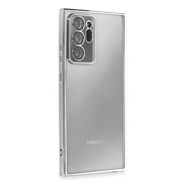 Samsung Galaxy Note 20 Ultra Kılıf Razer Lensli Silikon - Gümüş ürün görseli 1