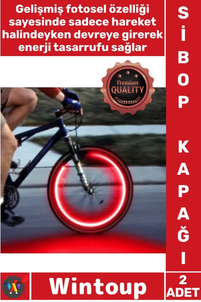 #Sibop Işıklı Neon Halka Araba Bisiklet Motosiklet Otomatik Yanan Hareket Sensörlü Sibop Işığı 2'li ürün görseli 1