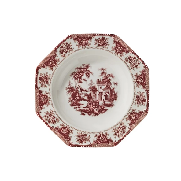 Evaliza Voila Çukur Tabak Kırmızı 22 cm - Resim 2
