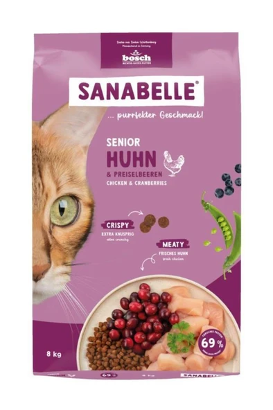 Sanabelle Senior Kümes Hayvanlı Yaşlı Kedi Maması 8 Kg ürün görseli 1
