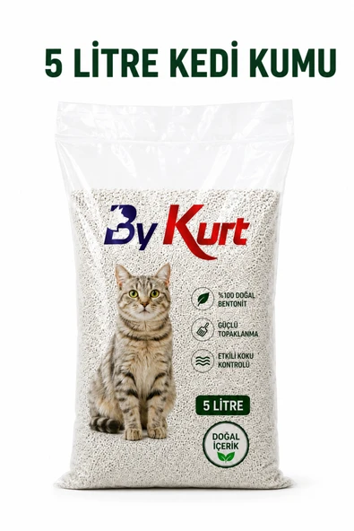 Kedi Kumu Bentonit Topaklanan Koku Kontrollü Tozsuz 5 Litre ürün görseli 1
