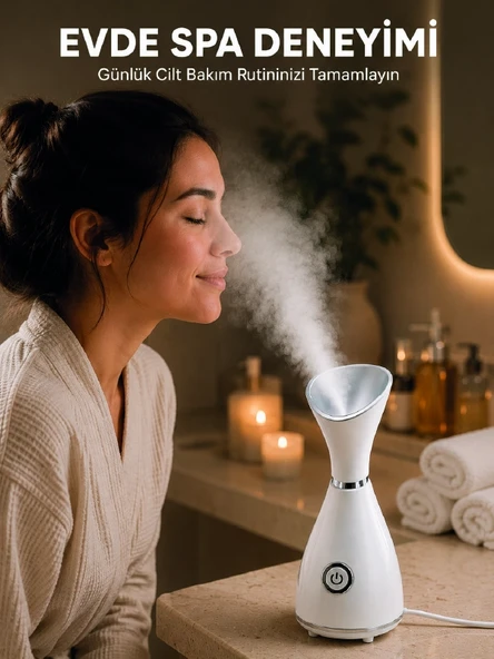 Nano İyonik Buhar Cihazı Tek Tuşla Kullanım Yüz Bakım Makinesi ürün görseli 1