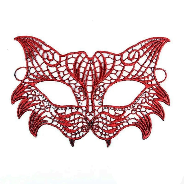 Kırmızı Dantel Masquerade Maskesi 8 No ürün görseli 1