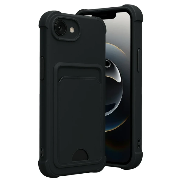 Apple İphone 16e Kelvin Kartvizitli Silikon - Siyah ürün görseli 1