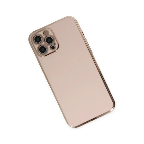 Apple İphone 12 Pro Kılıf Volet Silikon - Pembe - Resim 3