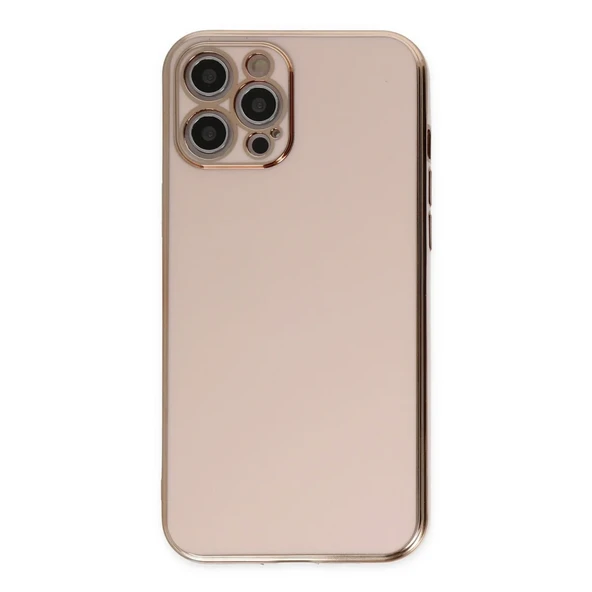 Apple İphone 12 Pro Kılıf Volet Silikon - Pembe - Resim 2