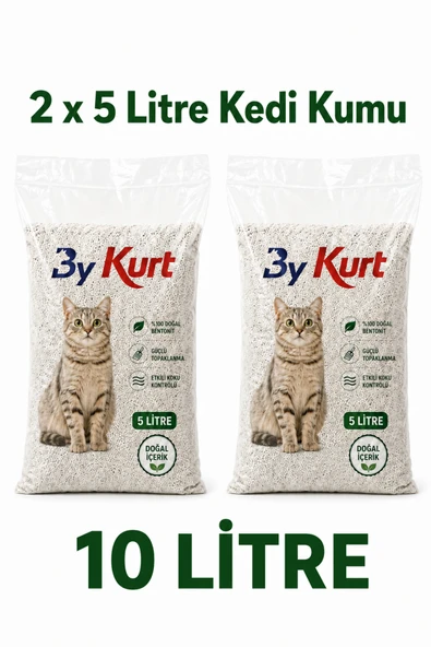Kedi Kumu Bentonit Topaklanan Koku Kontrollü Tozsuz 10 Litre ürün görseli 1