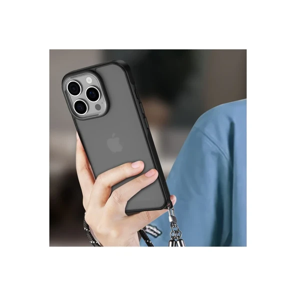 Apple İphone 16 Pro Kılıf Elegant Kapak - Siyah - Resim 2