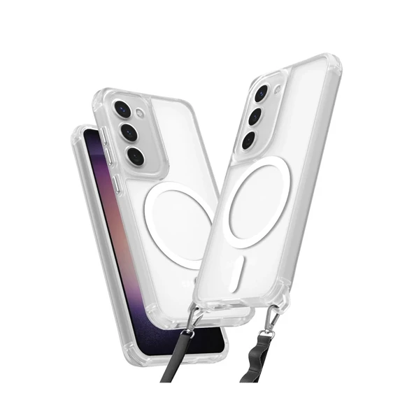 Samsung Galaxy S23 Kılıf Enka Magsafe Silikon Kılıf - Şeffaf ürün görseli 1