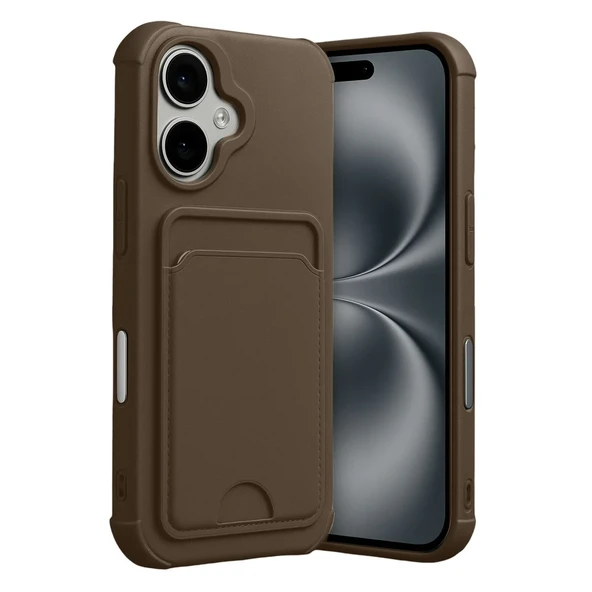 Apple İphone 17 Kelvin Kartvizitli Silikon - Kahverengi ürün görseli 1