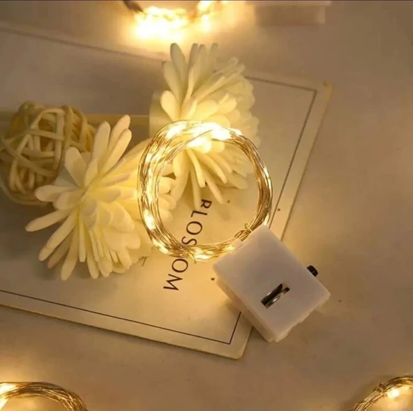 2m Pilli Peri Led Beyaz Işık 50'li Paket ürün görseli 1