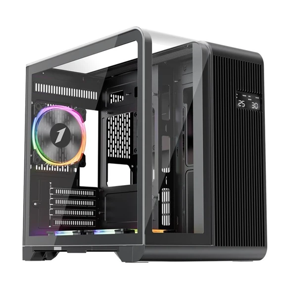 1ST PLAYER RT5 SİYAH DIGITAL 650W 80+ BRONZE 3X12CM ARGB TEMPERLİ CAM USB 3.0 M-ATX KASA ürün görseli 1