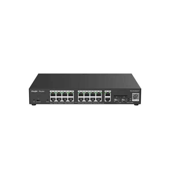 RUIJIE REYEE RG-ES220GS-P 16 PORT GIGABIT+2XGB RJ45/SFP UPLINK CLOUD L2 YÖNETİLEBİLİR 250W POE RACKMOUNT SWITCH ürün görseli 1