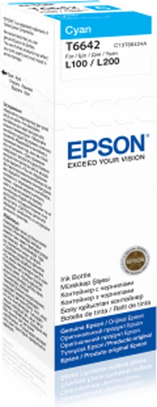 EPSON C13T66424A T6642 CYAN MÜREKKEP (L110-L200-L550-L355) ürün görseli 1